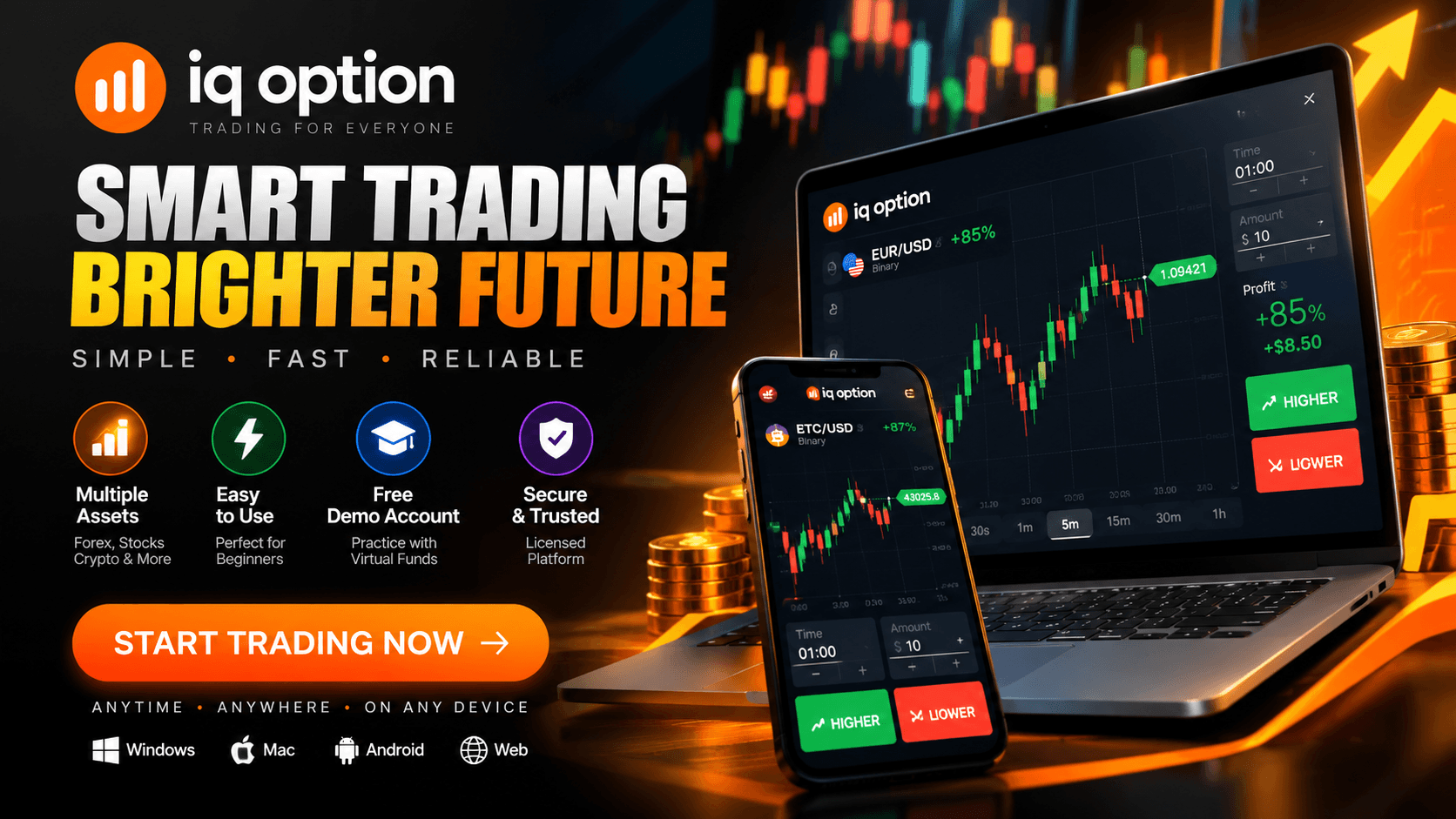 Smart Trading, Brighter Future — promotional banner